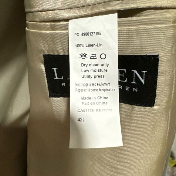 Revolve Ralph Lauren UltraFlex Classic-Fit Sage Linen Sport Coat - Picture 8 of 9